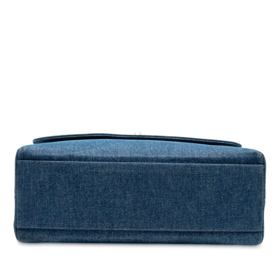 Chanel CC Jean Kelly Top Handle Bag Bleu