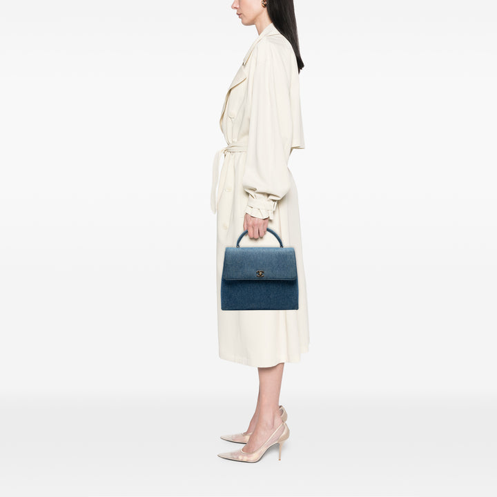 Chanel CC Jean Kelly Top Handle Bag Bleu