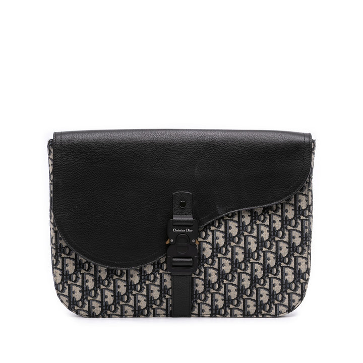 Dior Saddle A4 Pochette Toile Oblique