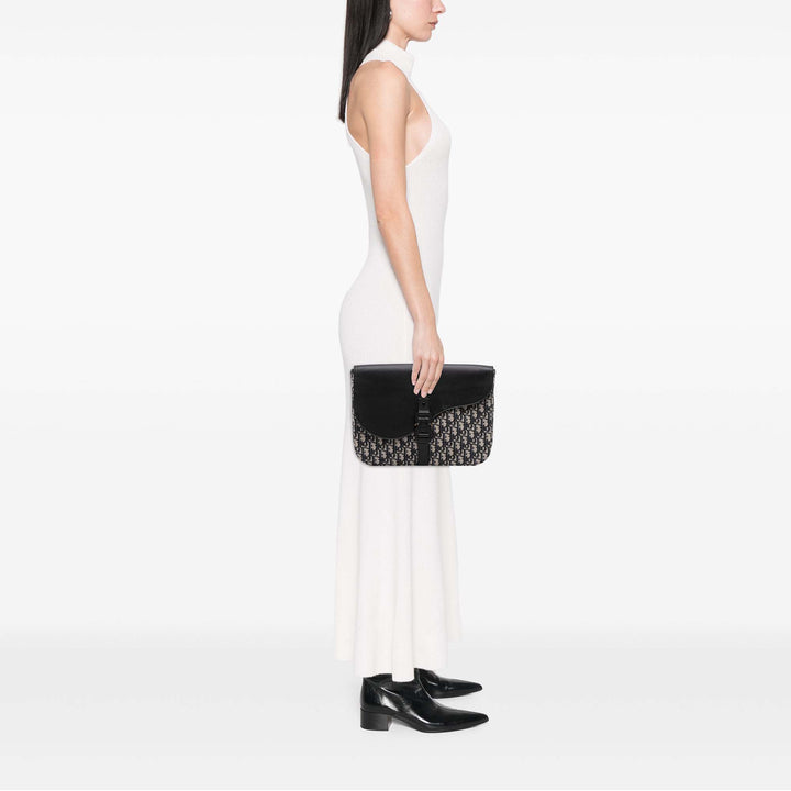Dior Saddle A4 Pochette Toile Oblique