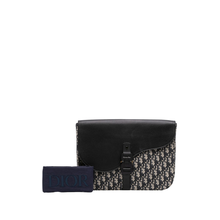 Dior Saddle A4 Pochette Toile Oblique