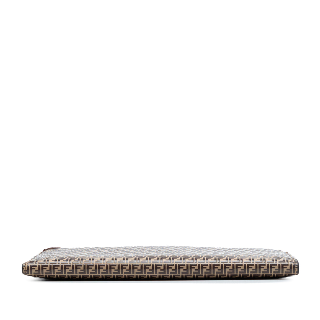 Fendi Micro Zucchino Coated Toile Bifold Portefeuille long