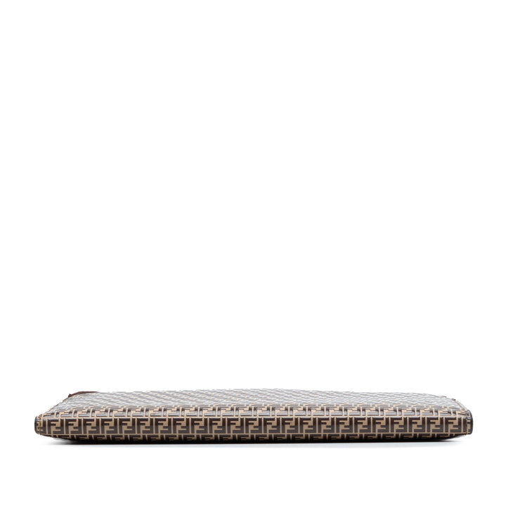 Fendi Micro Zucchino Coated Toile Bifold Portefeuille long