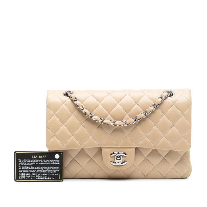 Chanel Medium Classic Cuir d’agneau Double rabat