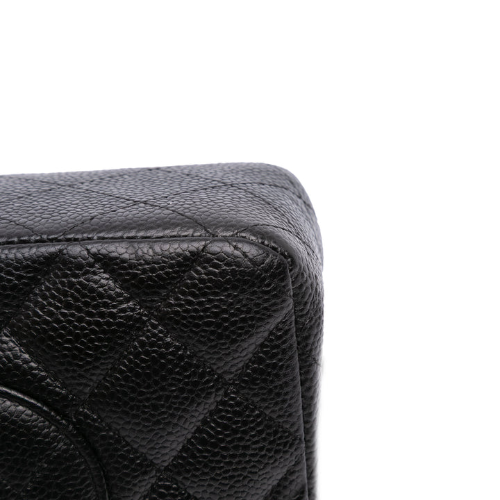 Medium Classic Caviar Double Flap Black - Gaby Paris