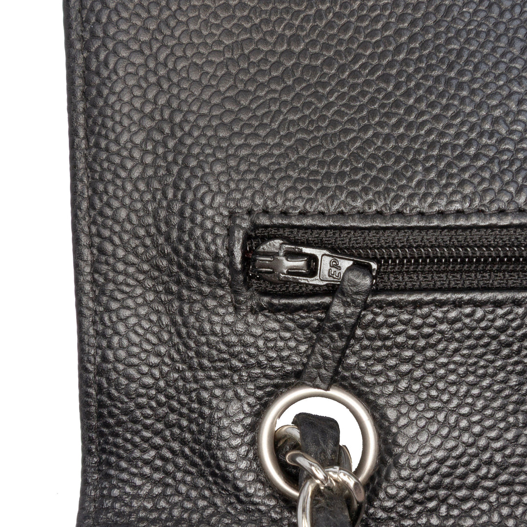 Medium Classic Caviar Double Flap Black - Gaby Paris