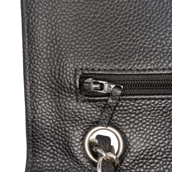 Medium Classic Caviar Double Flap Black - Gaby Paris