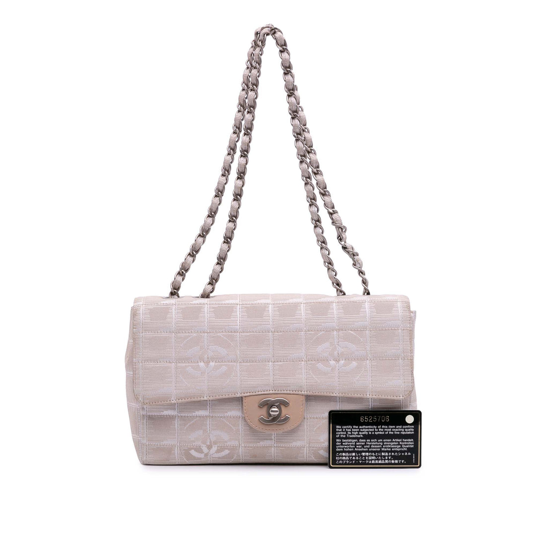 Medium New Travel Line Nylon Single Flap Brown - Gaby Paris