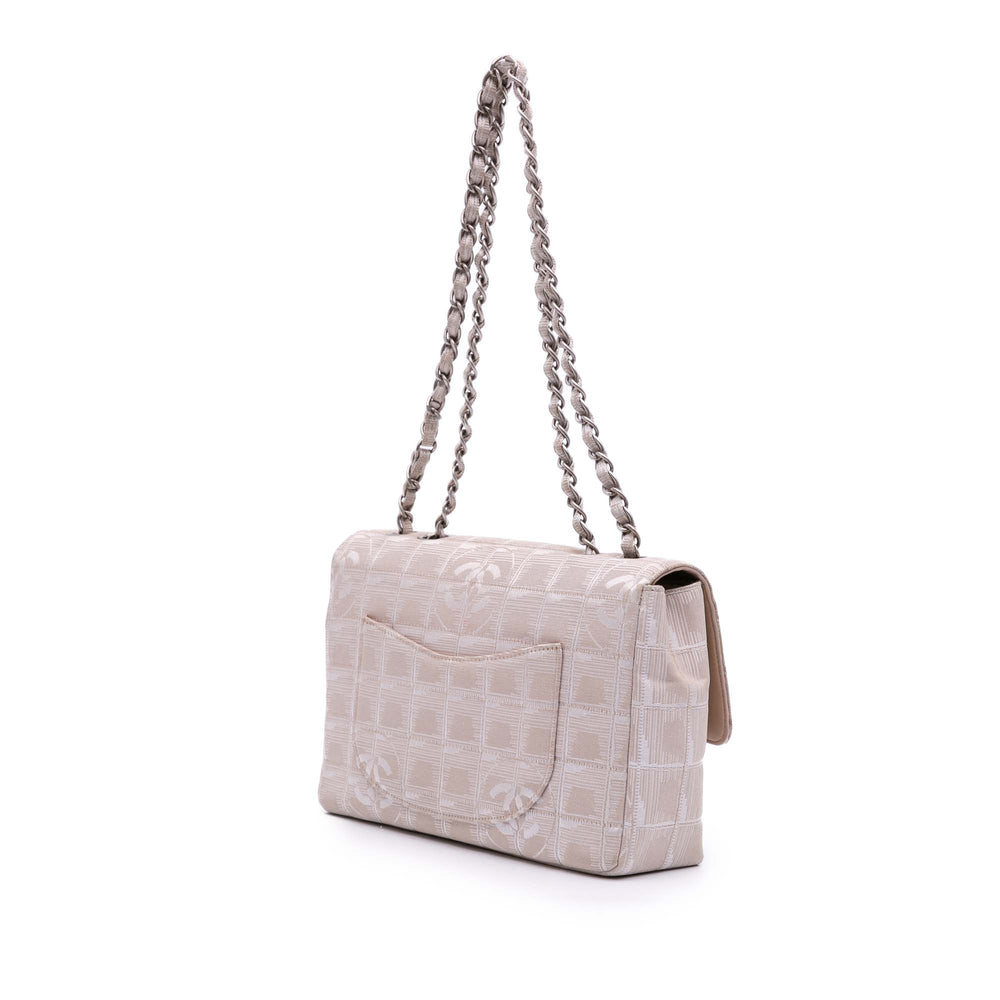 Medium New Travel Line Nylon Single Flap Brown - Gaby Paris