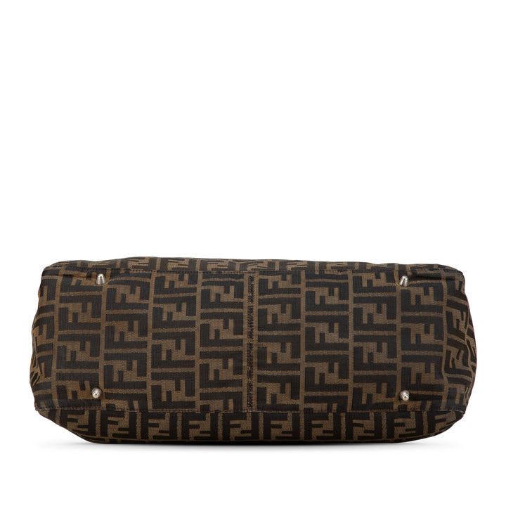 Large Zucca Canvas Twins Tote Brown - Gaby Paris