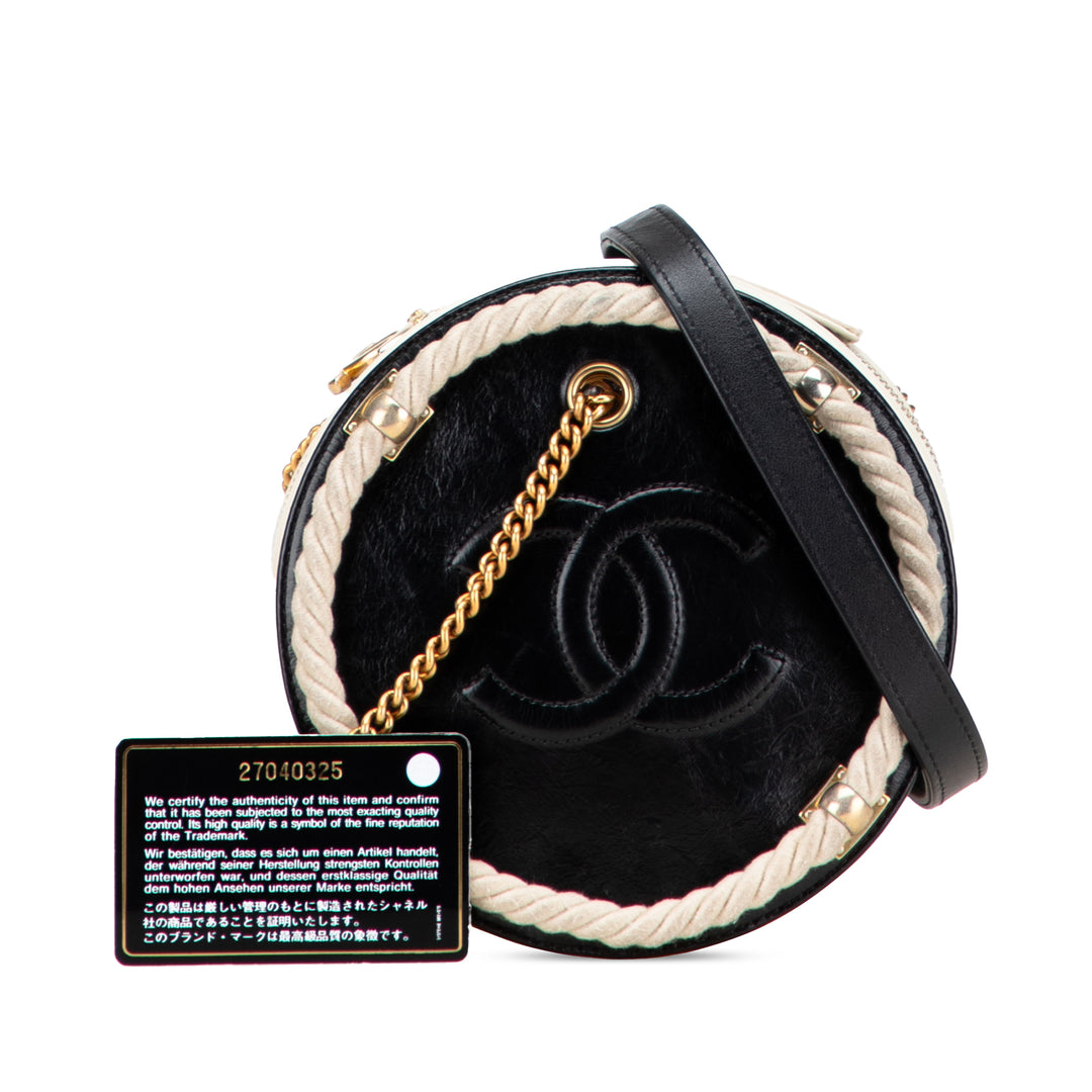 Chanel Crumpled Cuir de veau En Vogue Rond Sac