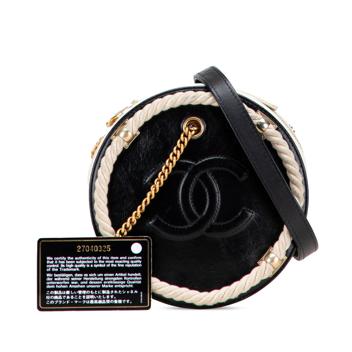 Chanel Crumpled Cuir de veau En Vogue Rond Sac