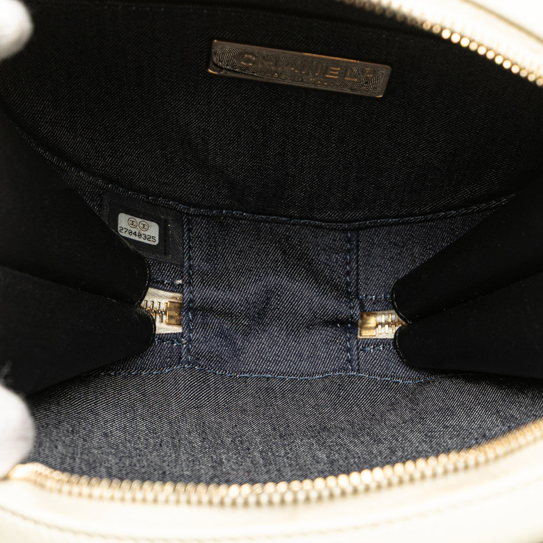 Chanel Crumpled Cuir de veau En Vogue Rond Sac