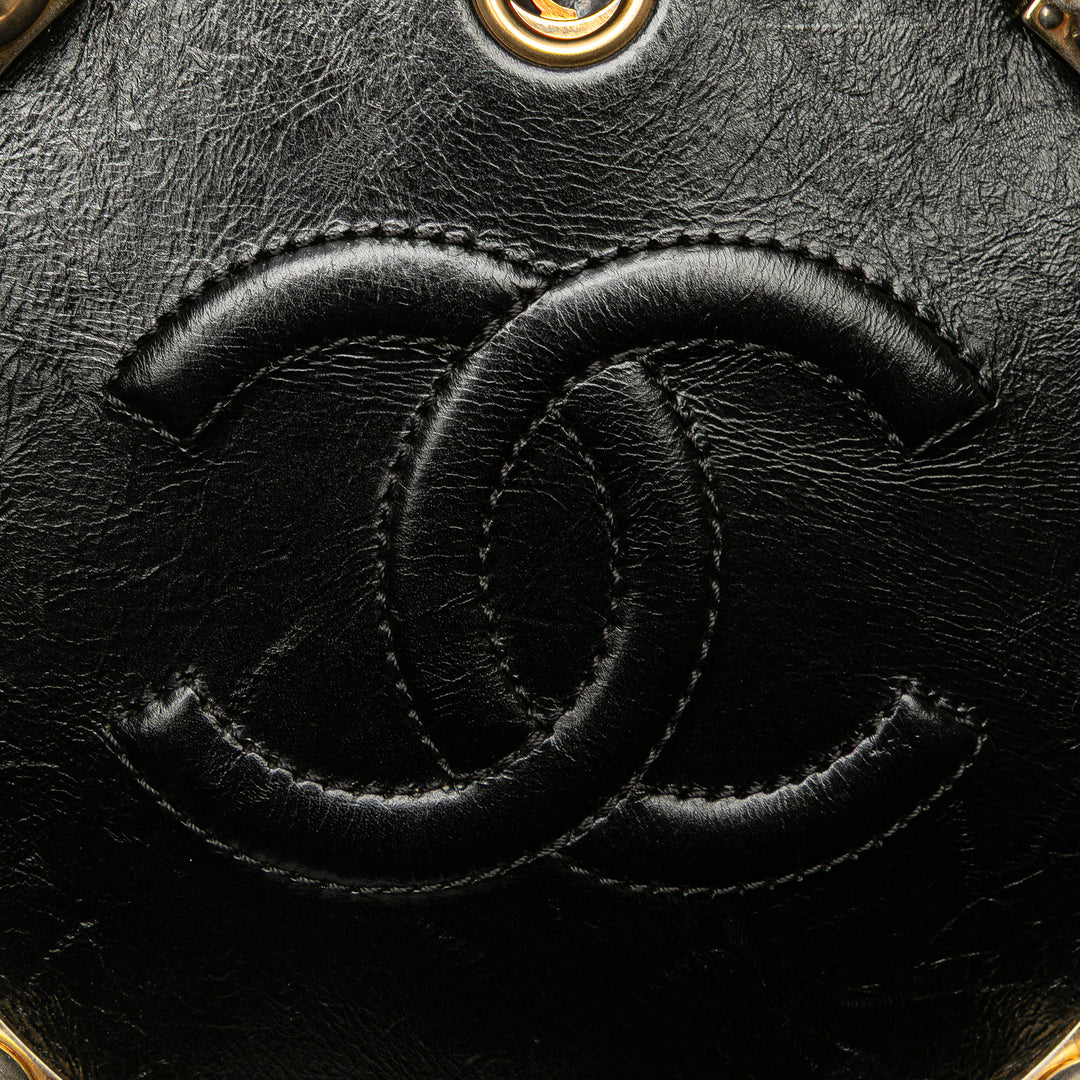 Chanel Crumpled Cuir de veau En Vogue Rond Sac