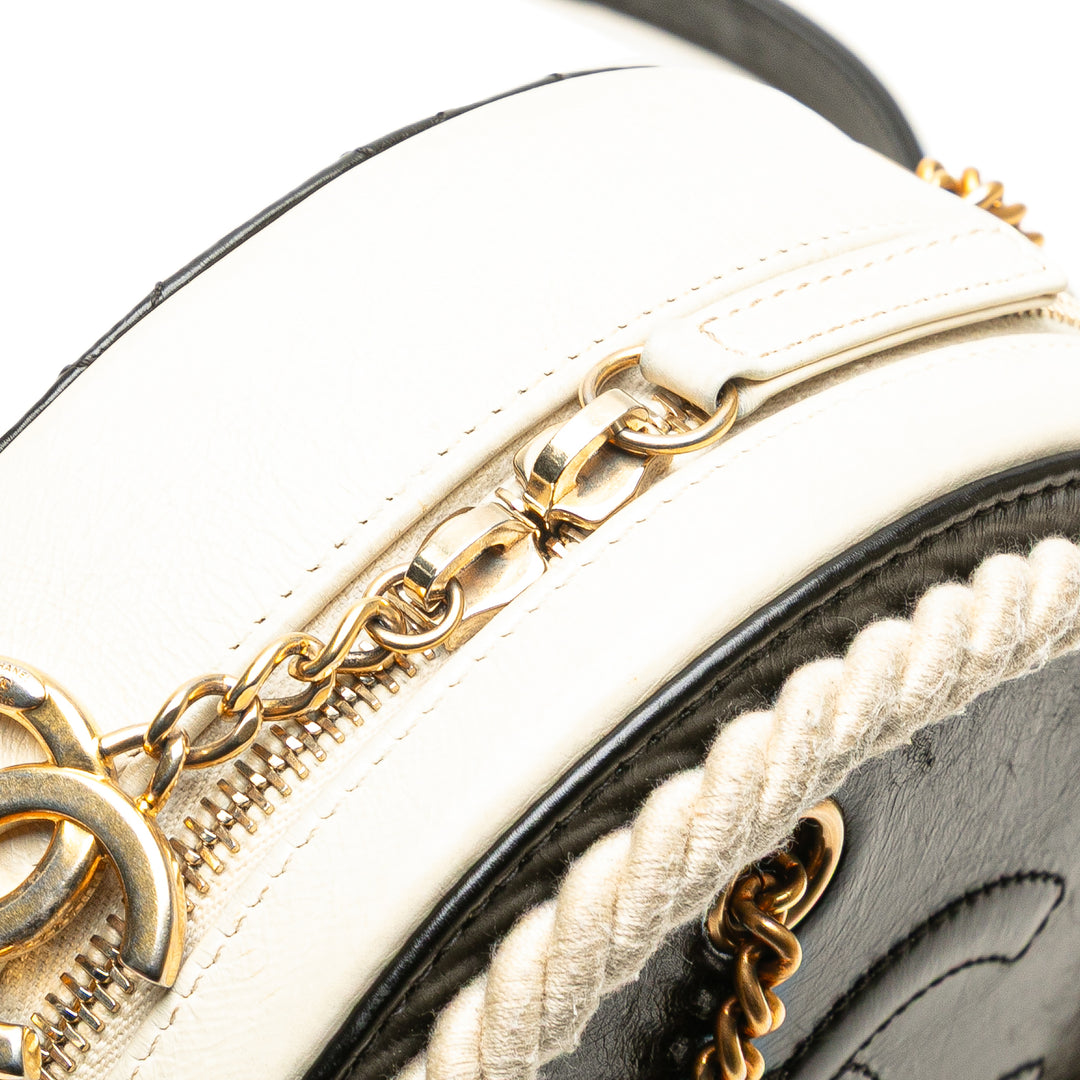 Chanel Crumpled Cuir de veau En Vogue Rond Sac