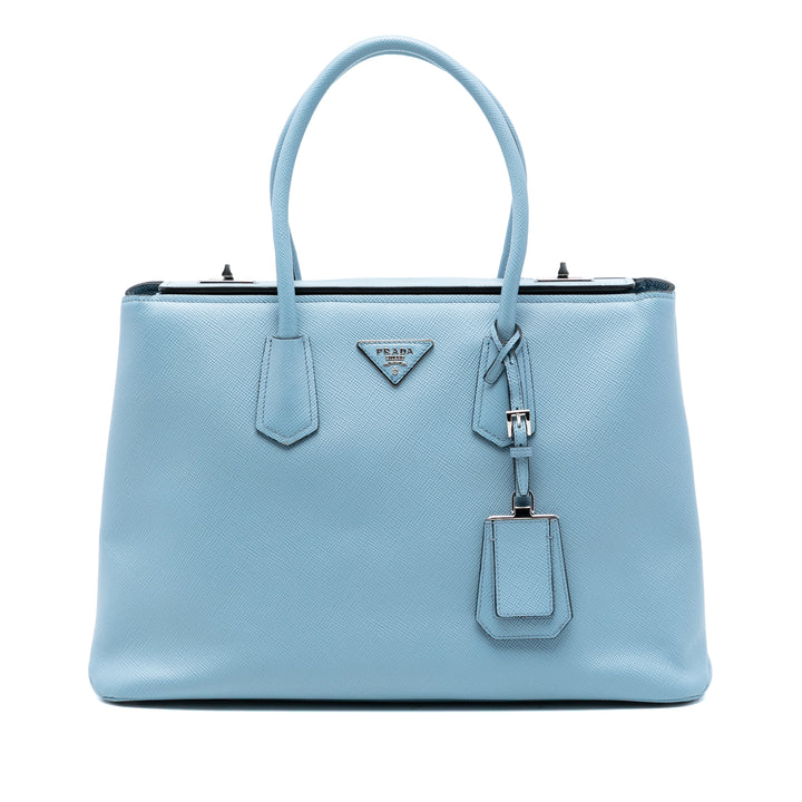 Prada Saffiano Cuir Turnlock Twin Sac