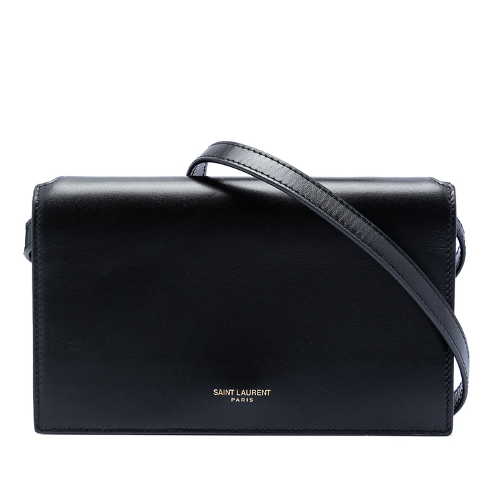 Saint Laurent Smooth Cuir de veau Monogram Sac porté croisé