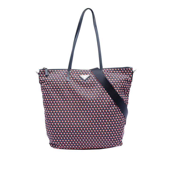 Prada Saffiano à finitions Tessuto Stampato Sac