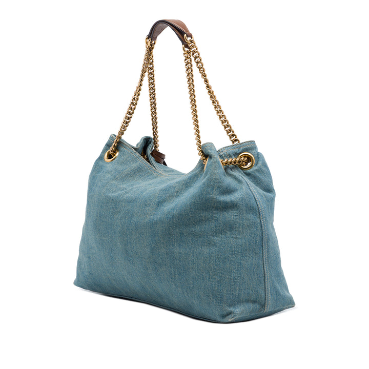 Soho Cabas chaîne Moyen Jean Bleu