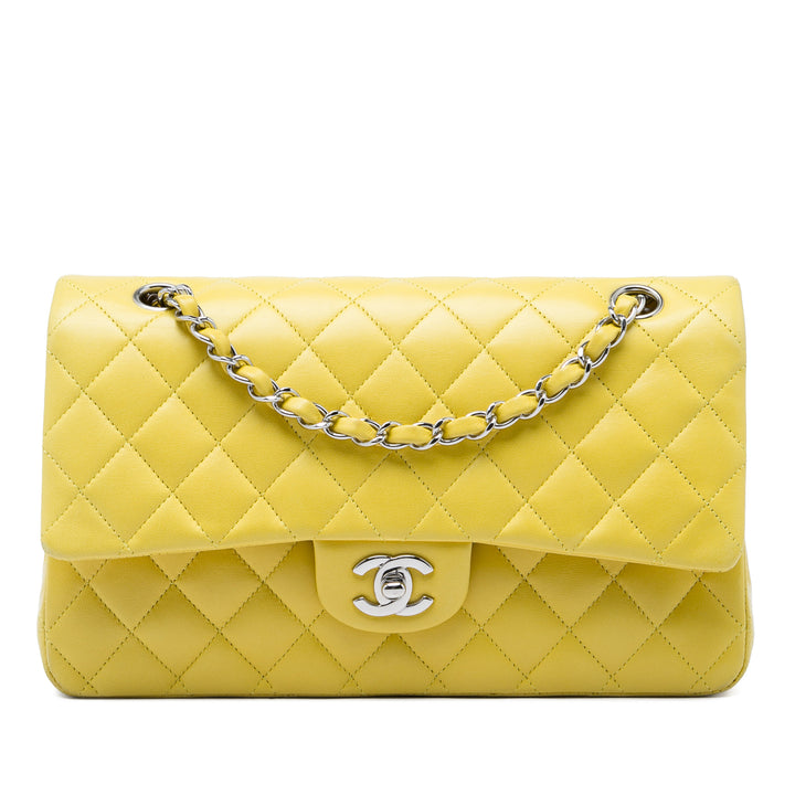 Classic Double rabat Moyen Cuir d'agneau Jaune