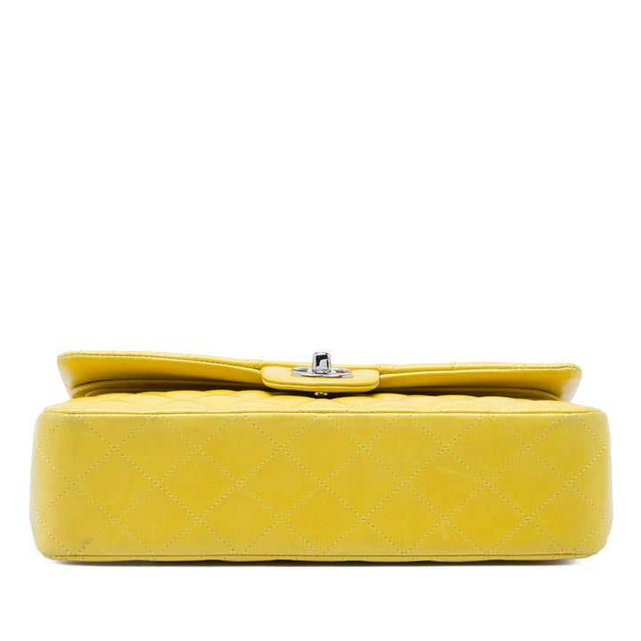 Classic Double rabat Moyen Cuir d'agneau Jaune