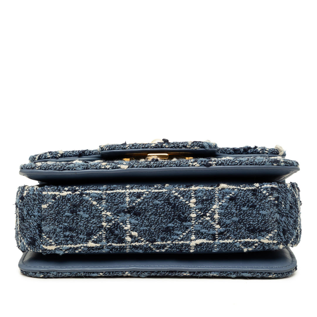 Cannage Jolie sac à Mini Tweed Bleu