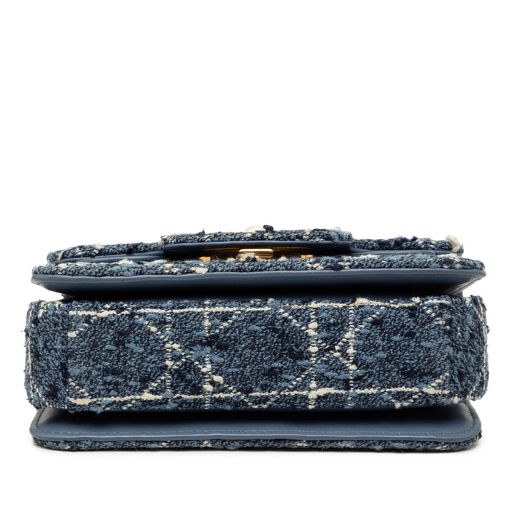 Cannage Jolie sac à Mini Tweed Bleu