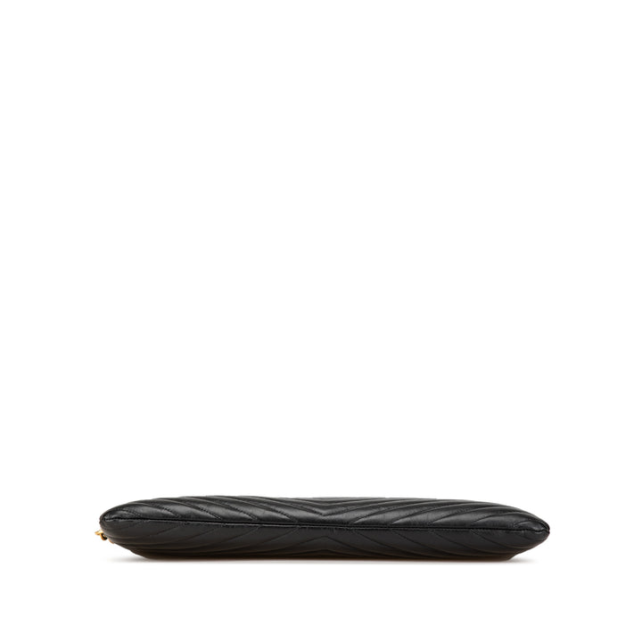 Chevron Monogram Document Holder Black - Gaby Paris