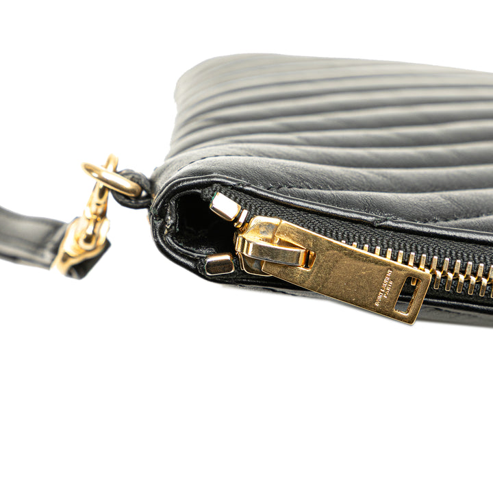 Chevron Monogram Document Holder Black - Gaby Paris