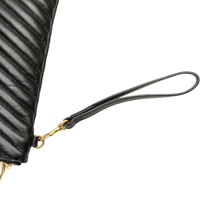 Chevron Monogram Document Holder Black - Gaby Paris