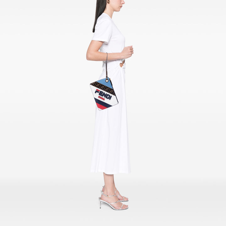 Fendi Fila Mania Multicolor Zucca embossé Cuir Pochette