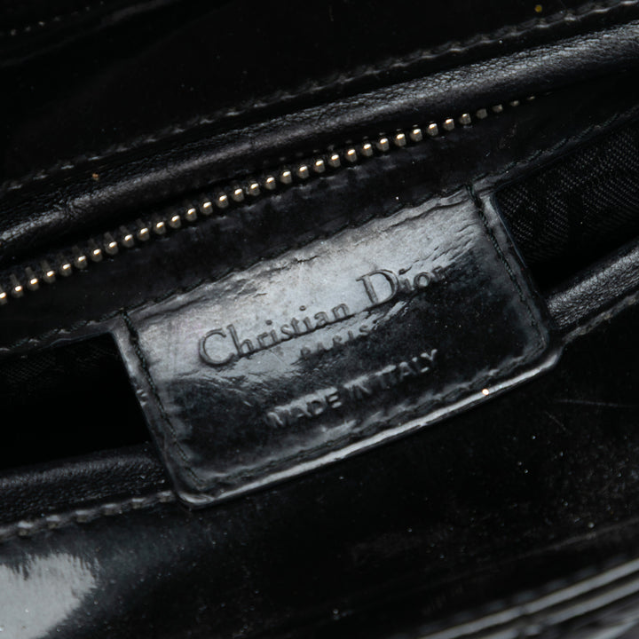 Dior Medium Cuir verni Cannage Lady Dior