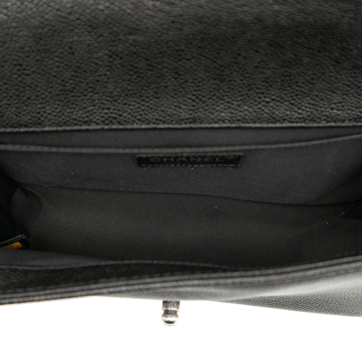 Chanel Old Medium Matelassé Caviar Boy à rabat