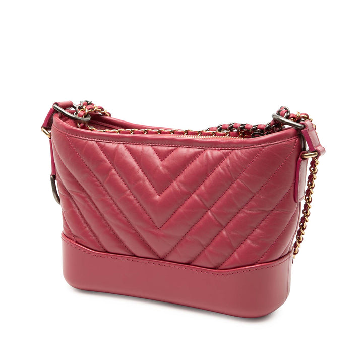 Chanel Small Chevron vieilli Cuir de veau Gabrielle Sac porté croisé