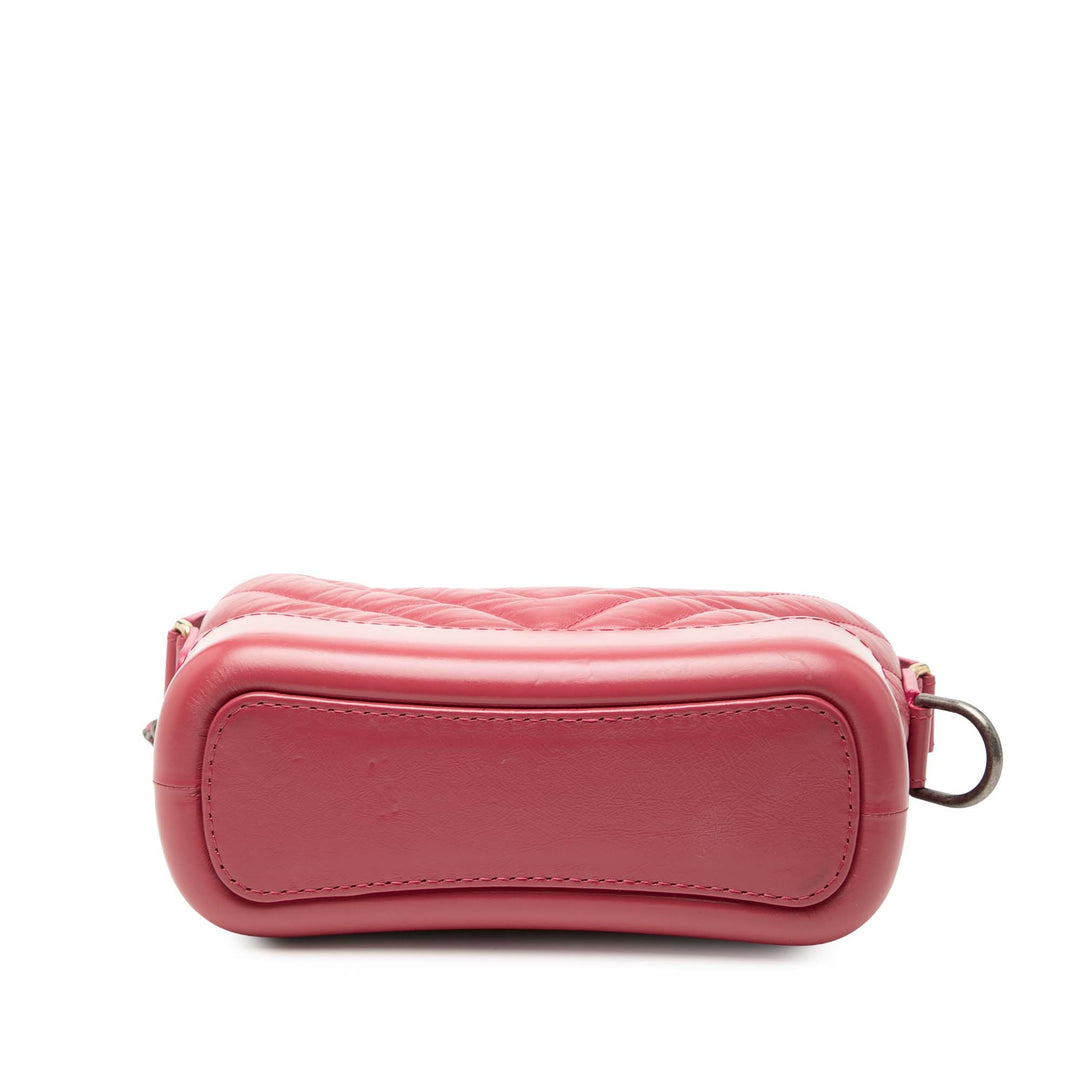 Chanel Small Chevron vieilli Cuir de veau Gabrielle Sac porté croisé