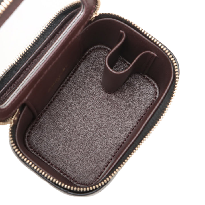 Chanel Mini Cuir d’agneau Vanity Étui with Chain Noir – GABY PARIS Authentique