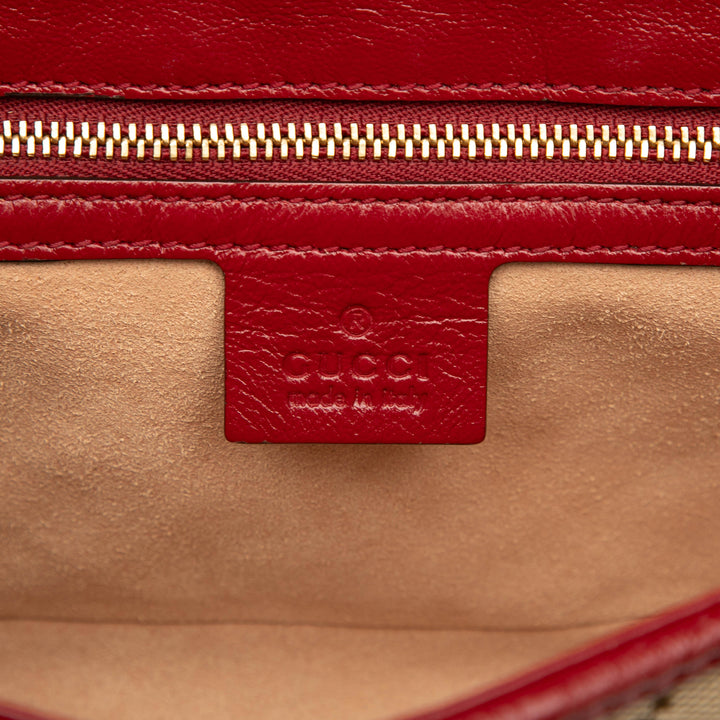 Gucci Medium GG Marmont Matelasse Diagonal GG Toile et Cuir Sac bandoulière