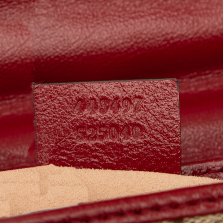 Gucci Medium GG Marmont Matelasse Diagonal GG Toile et Cuir Sac bandoulière