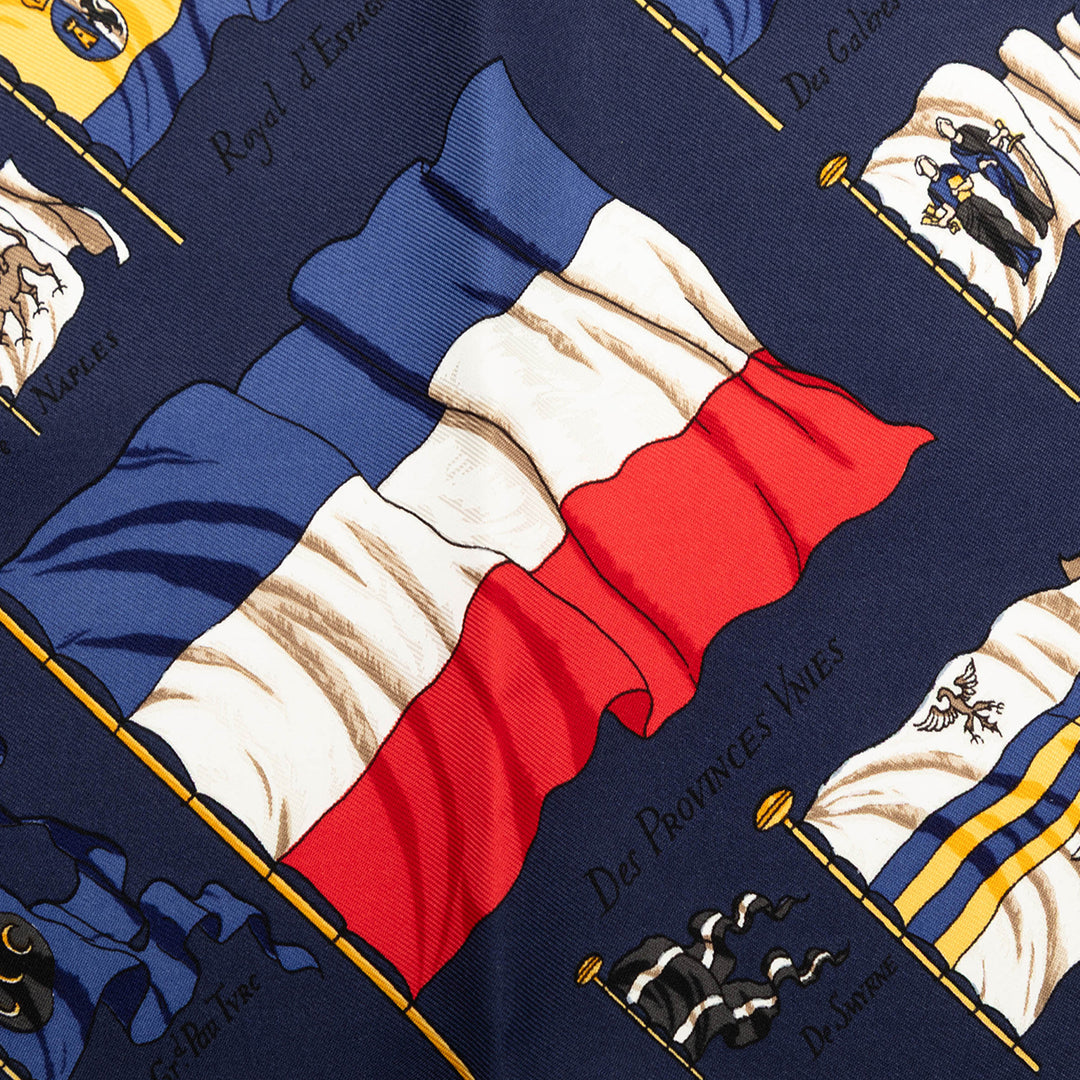 Hermès Carré Pavois 40 Bleu – vue 5 – GABY PARIS