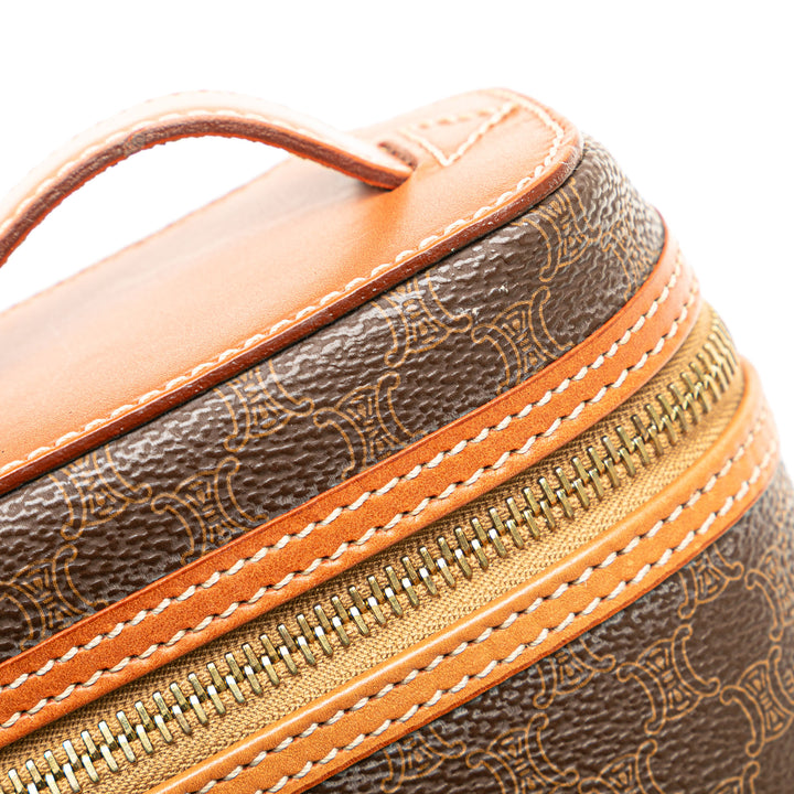 Macadam Coated Canvas Vanity Bag Brown - Gaby Paris