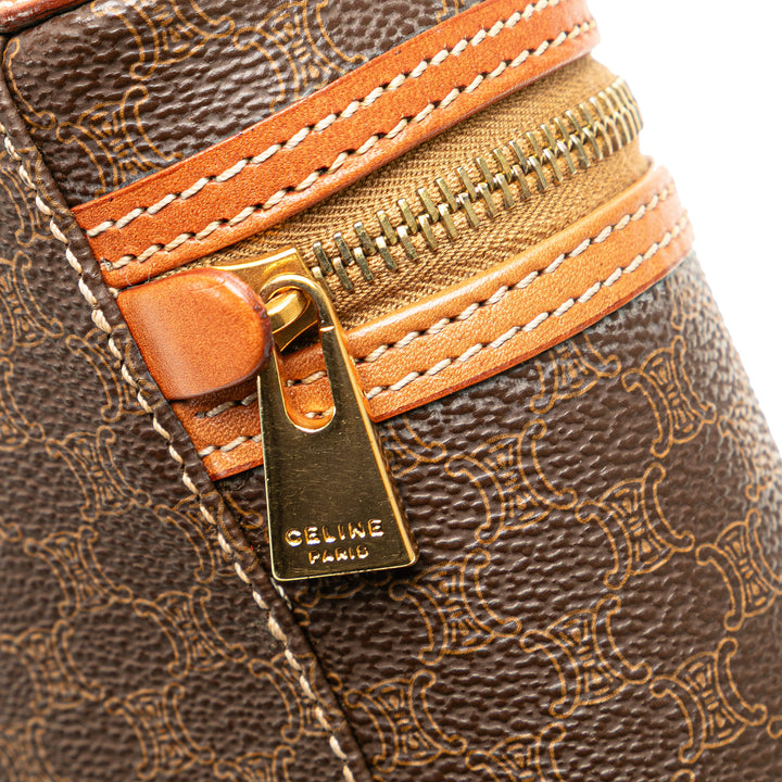 Macadam Coated Canvas Vanity Bag Brown - Gaby Paris