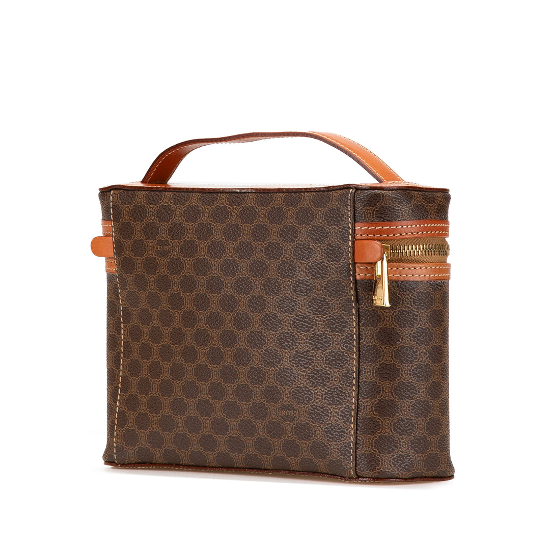 Macadam Coated Canvas Vanity Bag Brown - Gaby Paris