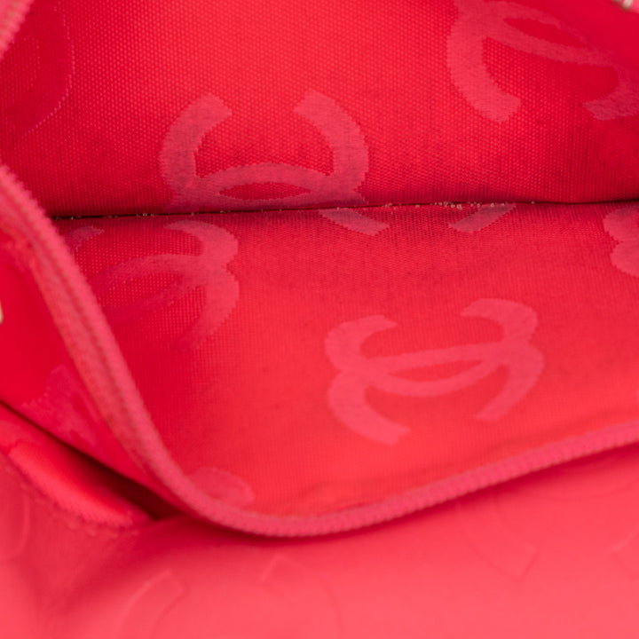 Chanel Matelassé Cuir d’agneau Cambon Ligne Bifold Portefeuille