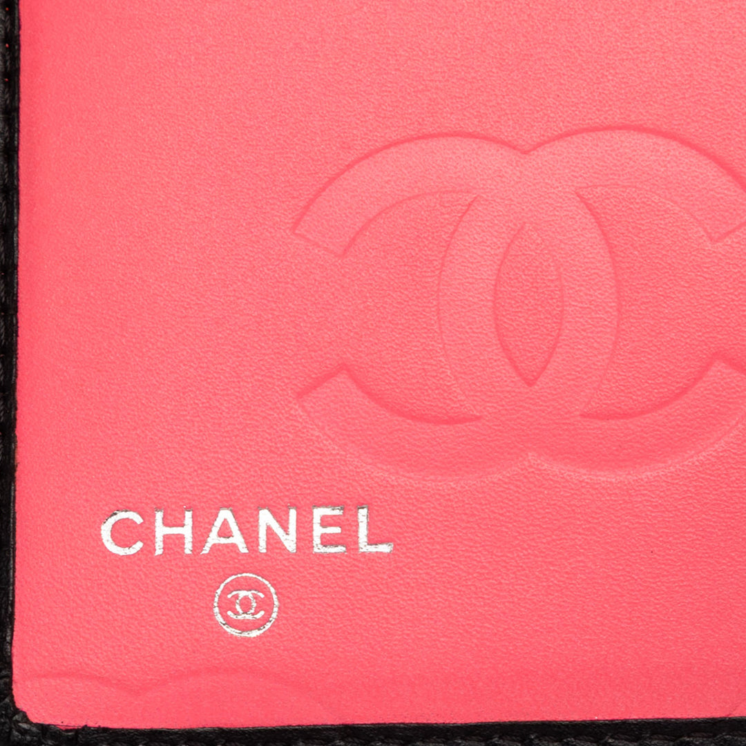 Chanel Matelassé Cuir d’agneau Cambon Ligne Bifold Portefeuille