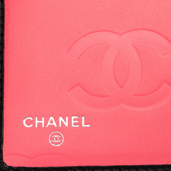 Chanel Matelassé Cuir d’agneau Cambon Ligne Bifold Portefeuille