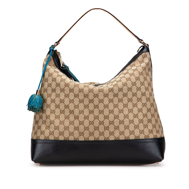 Gucci GG Toile Cheer Hobo Marron