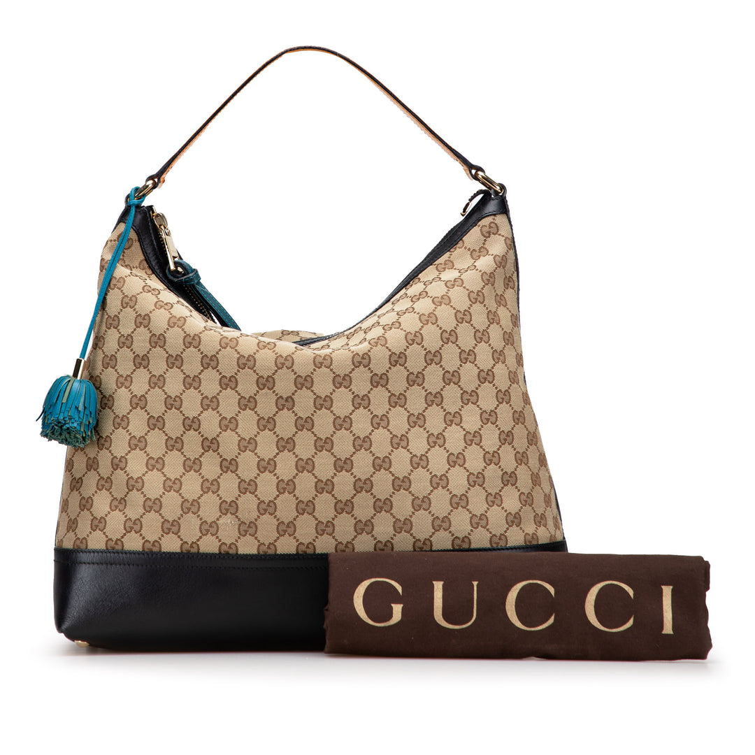 Gucci GG Toile Cheer Hobo Marron