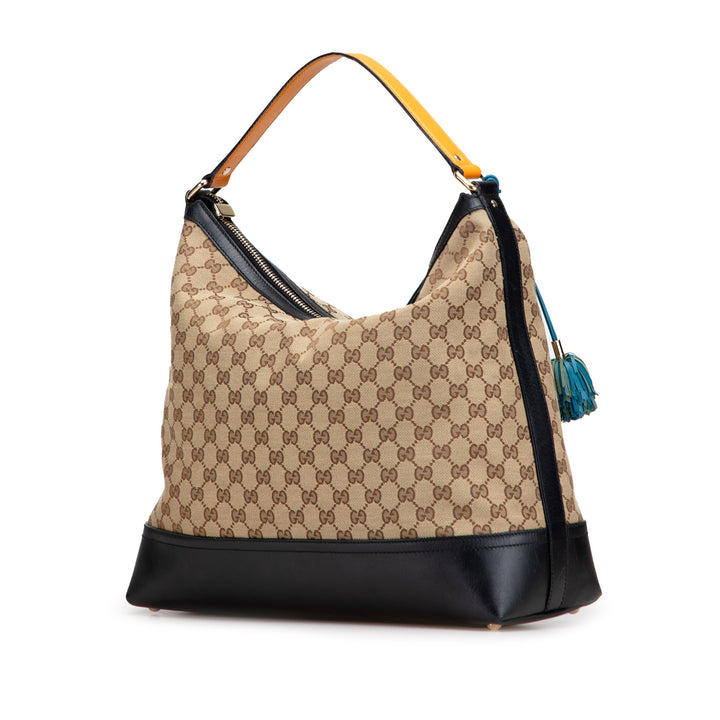 Gucci GG Toile Cheer Hobo Marron