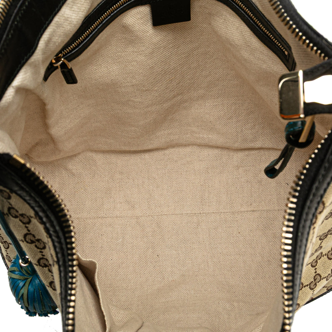 Gucci GG Toile Cheer Hobo Marron