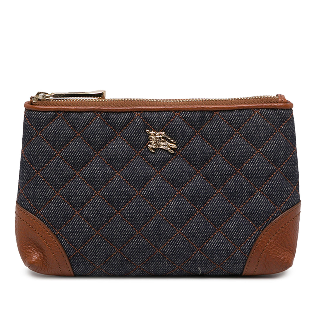 Burberry Trousse Matelassé de maquillage Jean Bleu – vue principale – GABY PARIS
